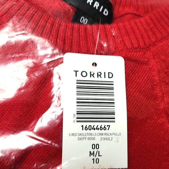 ❤️NWT VINTAGE TORRID SWEATER - DANCING SKELETON HOLIDAY CHRISTMAS LIGHTS TREE - Picture 9 of 16